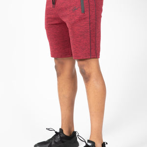 Gorilla Wear Wenden track Shorts - Burgundy Red - Urban Gym Wear
