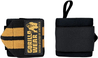 Gorilla Wear Wrist Wraps PRO - Black/Gold - Urban Gym Wear