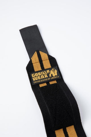 Gorilla Wear Wrist Wraps PRO - Black/Gold - Urban Gym Wear