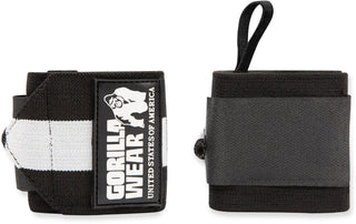 Gorilla Wear Wrist Wraps Ultra - Black/White - Urban Gym Wear