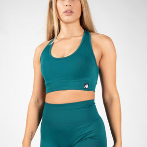 Gorilla Wear Yava Seamless Sports Bra - Green - Urban Gym Wear