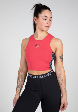 Gorilla Wear Zion Crop Top - Red - Urban Gym Wear