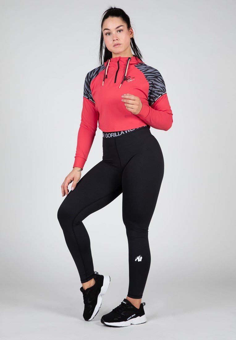 Gym Black And Red Hoodie Womens Gorilla Wear Zion Cropped Hoodie