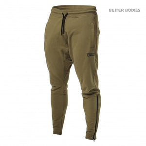 Better Bodies Harlem Zip Pants - Military Green