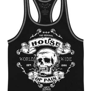 House Of Pain HOP Worldwide Stringer - Black - Urban Gym Wear