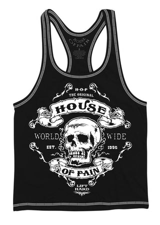 House Of Pain HOP Worldwide Stringer - Black - Urban Gym Wear