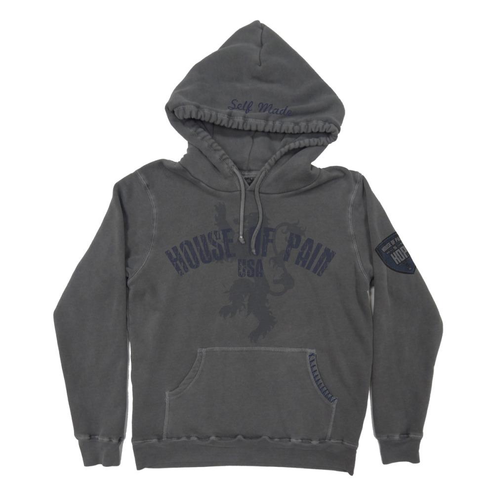 House Of Pain Lion Patch Hoodie - Charcoal - Urban Gym Wear