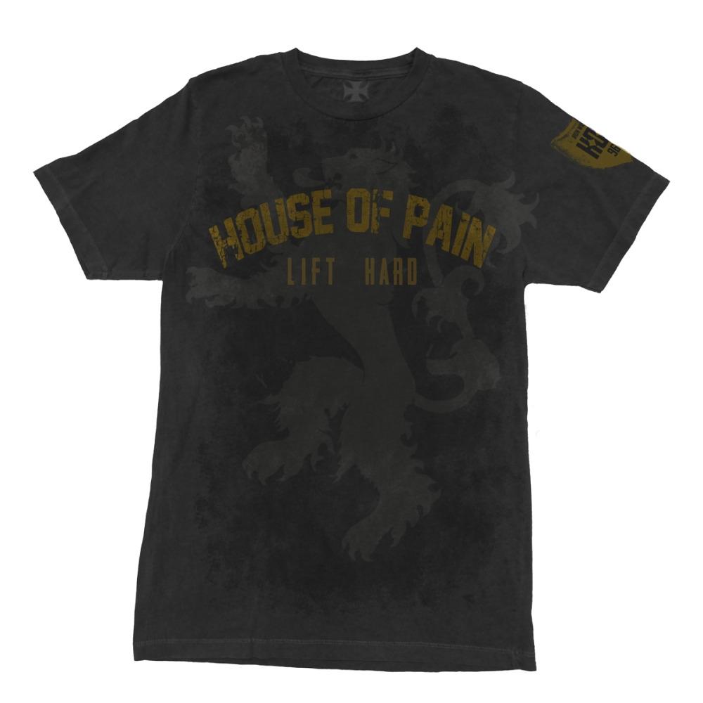 House Of Pain Rampant Lion Tee - Black - Urban Gym Wear