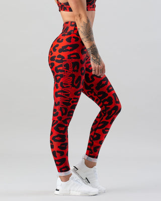 ICIW Animal Tights - Red - Urban Gym Wear