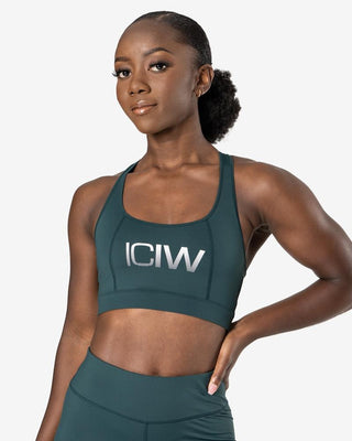 ICIW Classic Sports Bra - Hunter Green - Urban Gym Wear