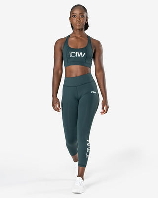ICIW Classic Sports Bra - Hunter Green - Urban Gym Wear