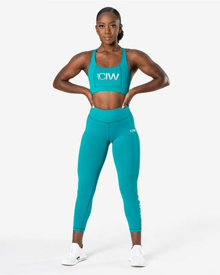 ICIW Classic Sports Bra - Teal Blue - Urban Gym Wear