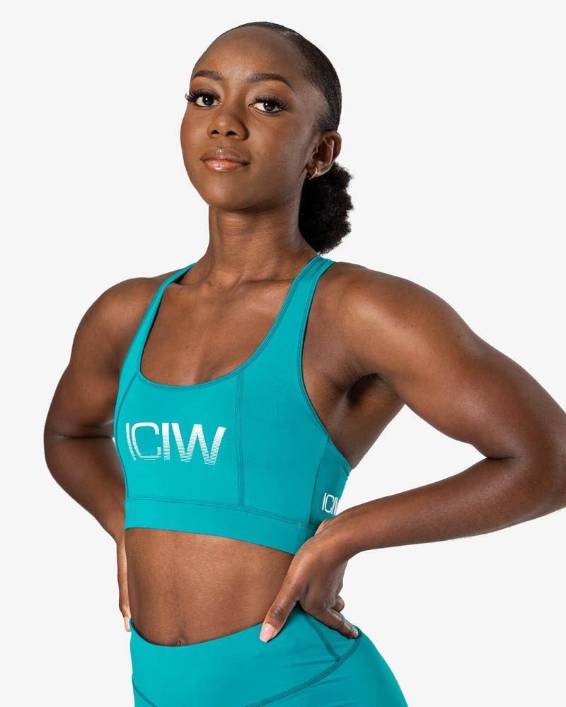 ICIW Classic Sports Bra - Teal Blue - Urban Gym Wear