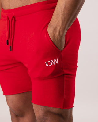 ICIW Clean Cut Shorts - Red - Urban Gym Wear