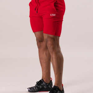 ICIW Clean Cut Shorts - Red - Urban Gym Wear