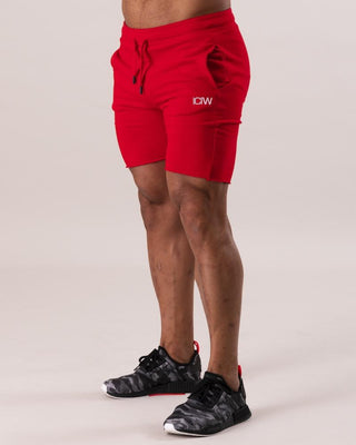 ICIW Clean Cut Shorts - Red - Urban Gym Wear