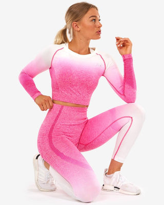 ICIW Ombre 7-8 Seamless Tights - Perfection Pink - Urban Gym Wear