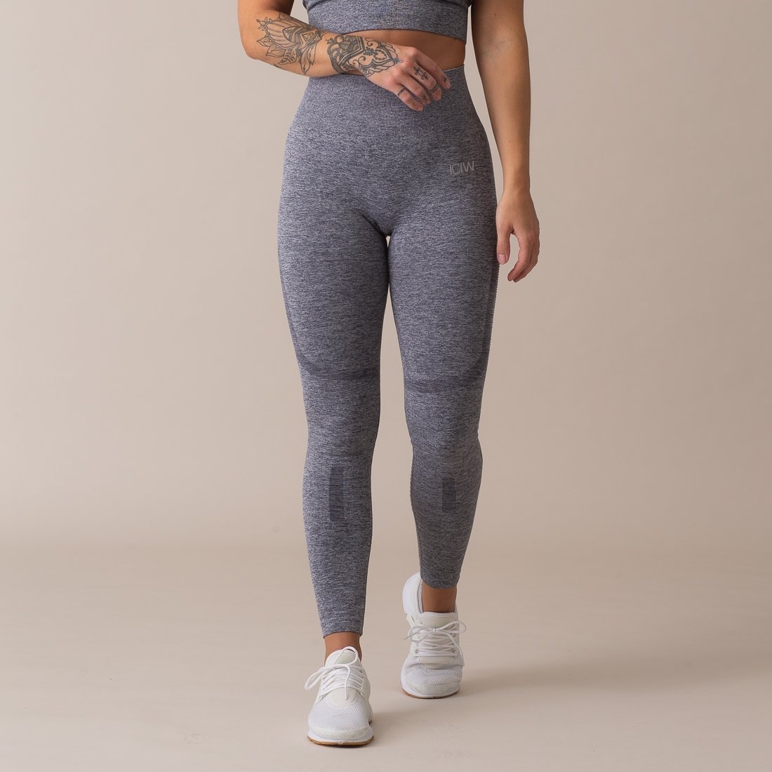 ICIW Seamless High Waist Tights - Grey Melange – Urban Gym Wear