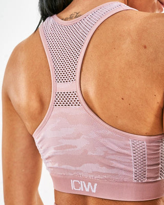 ICIW Seamless Sport Bra Camo - Dusty Pink - Urban Gym Wear