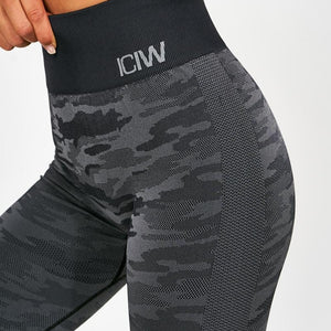 ICIW Seamless Tights Camo - Dark Grey - Urban Gym Wear