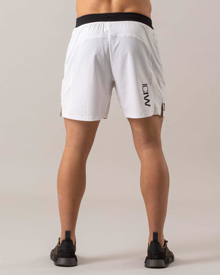 ICIW Shorts - White-Black - Urban Gym Wear