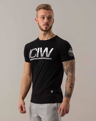 ICIW Split Print Tri-Blend T-Shirt - Black - Urban Gym Wear