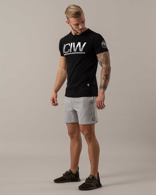 ICIW Split Print Tri-Blend T-Shirt - Black - Urban Gym Wear