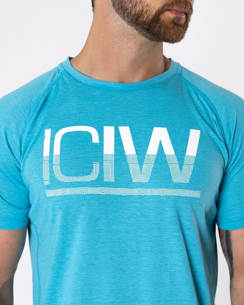 ICIW Split Print Tri-Blend T-Shirt - Blue - Urban Gym Wear