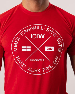 ICIW Training T-Shirt - Red - Urban Gym Wear