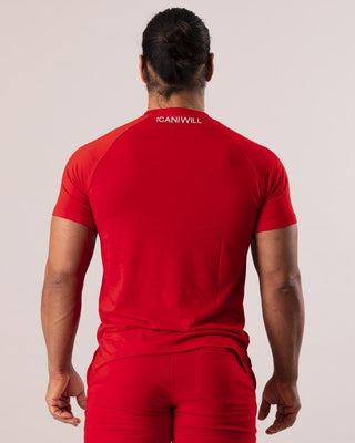 ICIW Training T-Shirt - Red - Urban Gym Wear