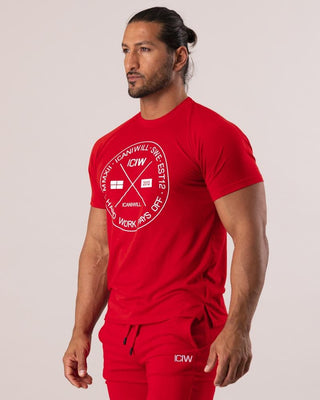 ICIW Training T-Shirt - Red - Urban Gym Wear