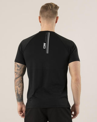 ICIW Training T-Shirt With Strip - Black - Urban Gym Wear