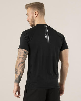 ICIW Training T-Shirt With Strip - Black - Urban Gym Wear