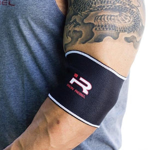 Iron Rebel Elbow Sleeves (Pair) - Black-White - Urban Gym Wear