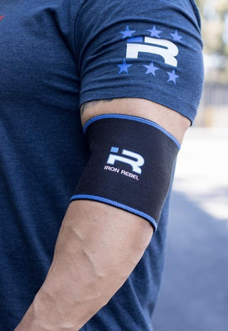 Iron Rebel Elbow Sleeves (Pair) - Blue - Urban Gym Wear