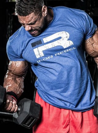 Iron Rebel Forged Tee - Royal - Urban Gym Wear