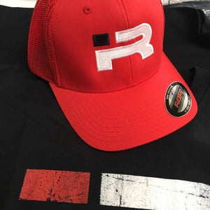 Iron Rebel IR Logo Flexfit Cap - Red - Urban Gym Wear