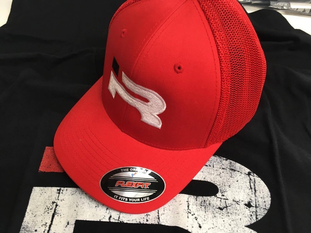 Iron Rebel IR Logo Flexfit Cap - Red - Urban Gym Wear