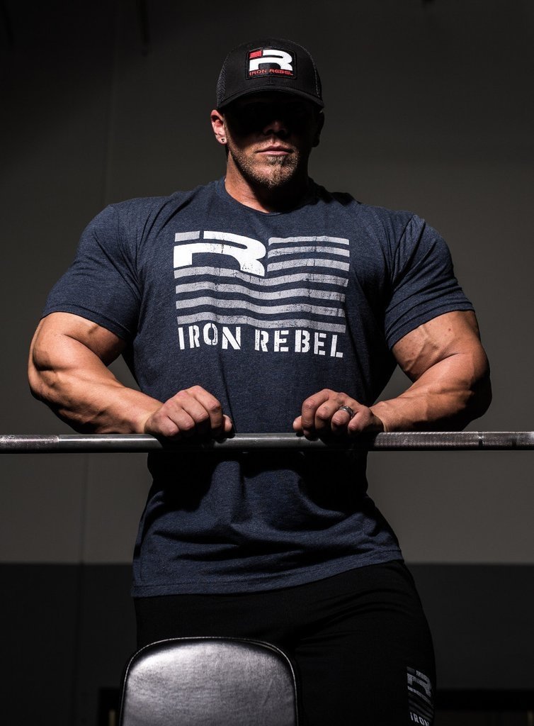 Iron Rebel Rebel Flag Tee - Navy - Urban Gym Wear
