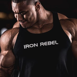 Iron Rebel Rebel Stringer Tank - Black - Urban Gym Wear