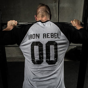 Iron Rebel Undefeated Raglan L-S - Black - Urban Gym Wear