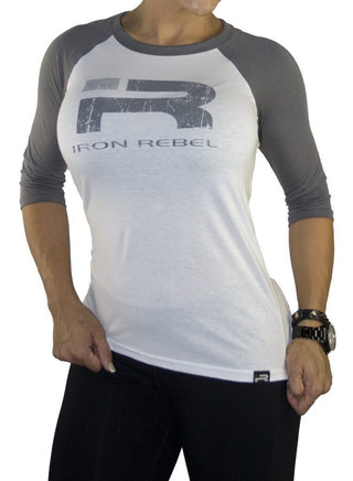 Iron Rebel Undefeated Raglan L-S - Grey - Urban Gym Wear