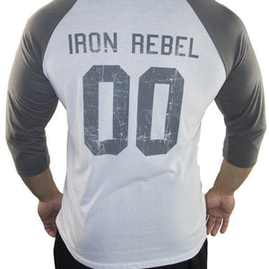 Iron Rebel Undefeated Raglan L-S - Grey - Urban Gym Wear