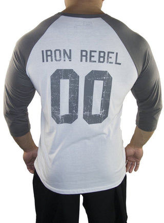 Iron Rebel Undefeated Raglan L-S - Grey - Urban Gym Wear