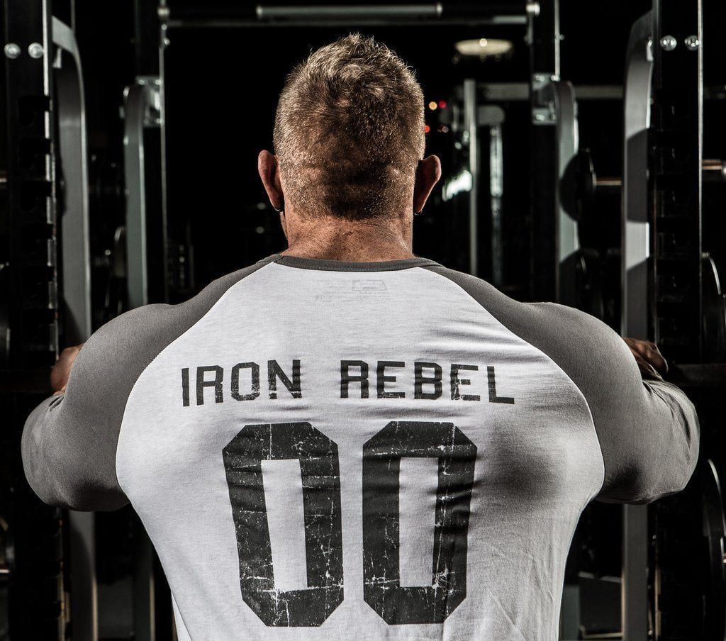 Iron Rebel Undefeated Raglan L-S - Grey - Urban Gym Wear