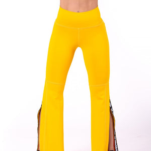 Nebbia 70s Fancy Flared Pants 667 - Yellow - Urban Gym Wear