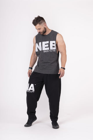 Nebbia Back To The Hardcore Tank Top 144 - Grey - Urban Gym Wear