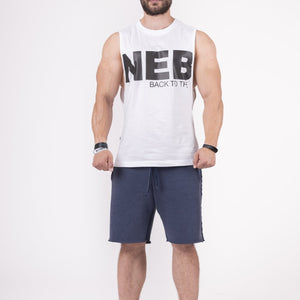 Nebbia Back To The Hardcore Tank Top 144 - White - Urban Gym Wear