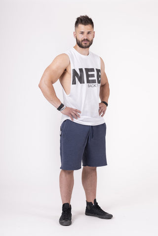 Nebbia Back To The Hardcore Tank Top 144 - White - Urban Gym Wear