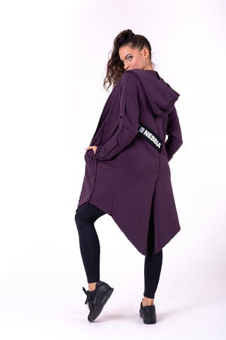 Nebbia Be Rebel! Tail Coat Jacket 681 - Burgundy - Urban Gym Wear